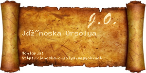 Jánoska Orsolya névjegykártya